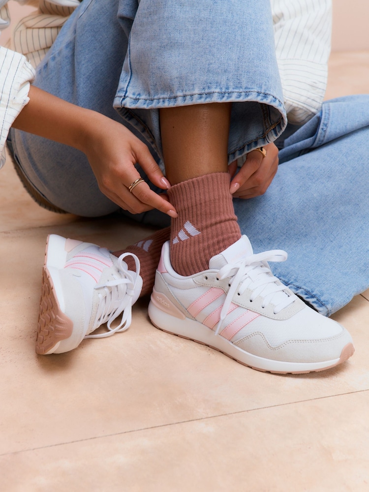 adidas White RUN 60s 4.0 Trainers - Image 1 of 10