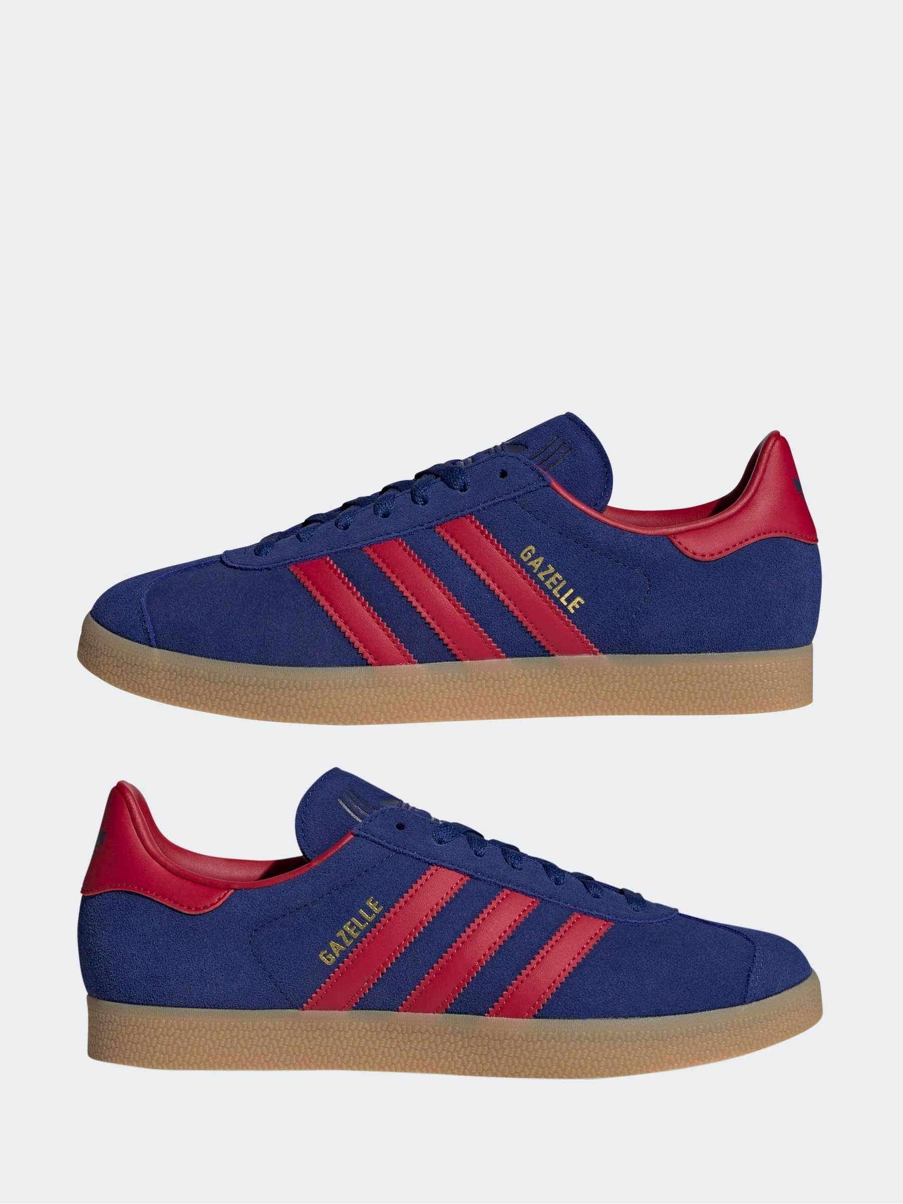 adidas originals blue and red gazelle