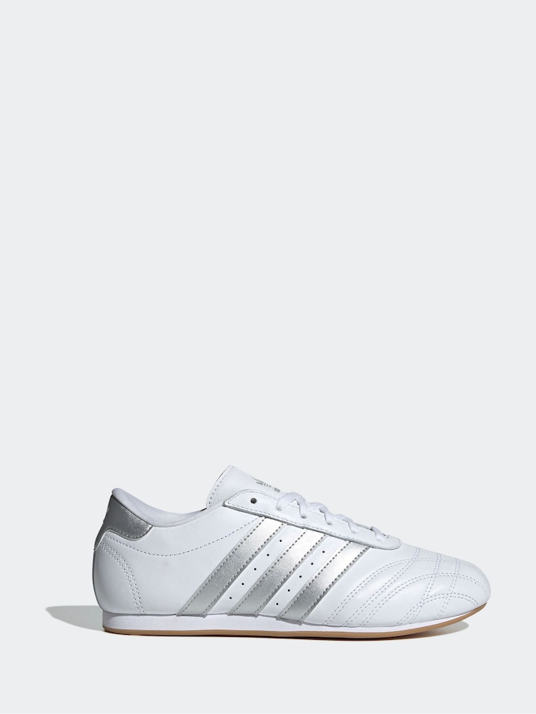 adidas Originals White Black Taekwondo Lace-Up Trainers - Image 1 of 9