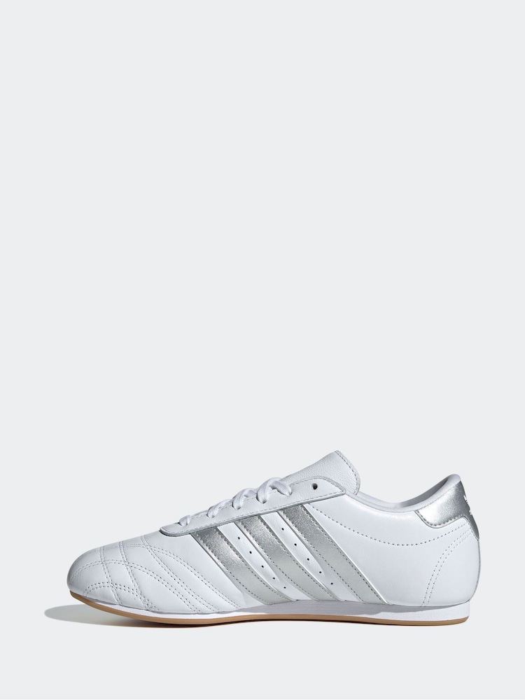 adidas Originals White Black Taekwondo Lace-Up Trainers - Image 2 of 9