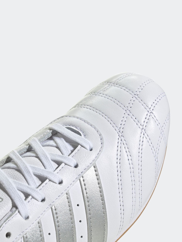 adidas Originals White Black Taekwondo Lace-Up Trainers - Image 9 of 9