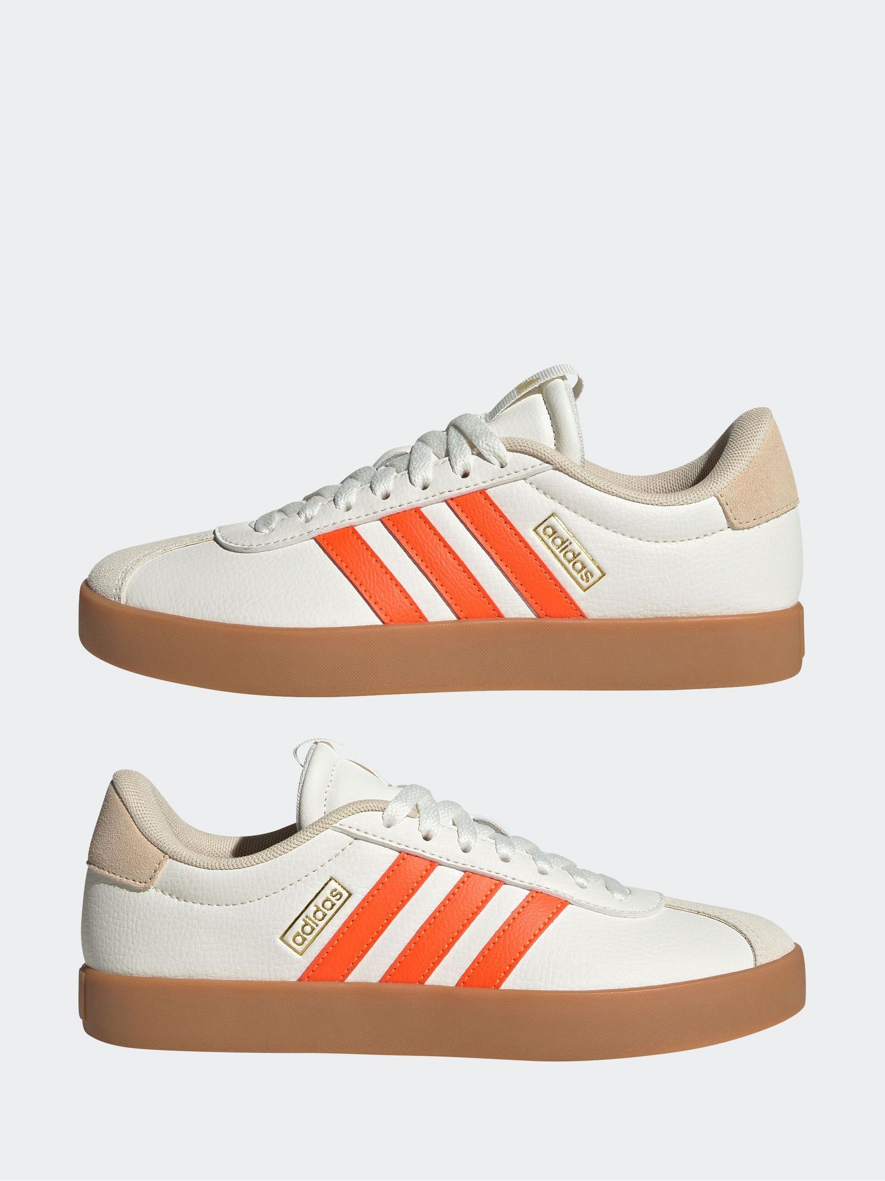 Buy adidas White/Orange VL Court 3.0 Trainers from Next USA