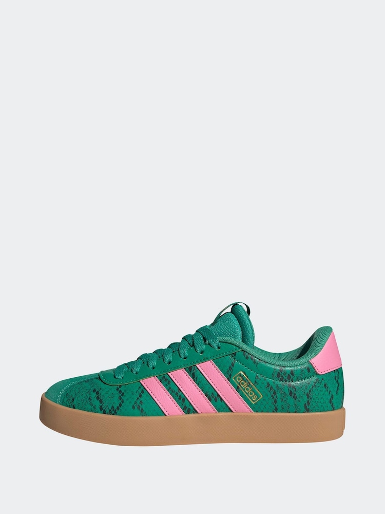 adidas Green/White VL Court 3.0 Trainers - Image 2 of 9 adidas Green/White VL Court 3.0 Trainers - Image 2 of 9