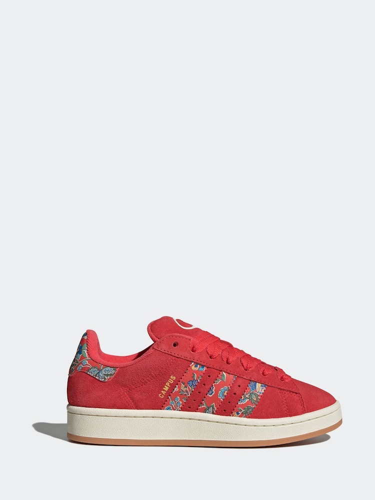 adidas Originals Red Campus Trainers - Image 1 of 9