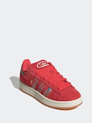 adidas Originals Red Campus Trainers - Image 3 of 9