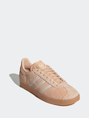 adidas Originals Pink Light Gazelle Trainers - Image 3 of 9
