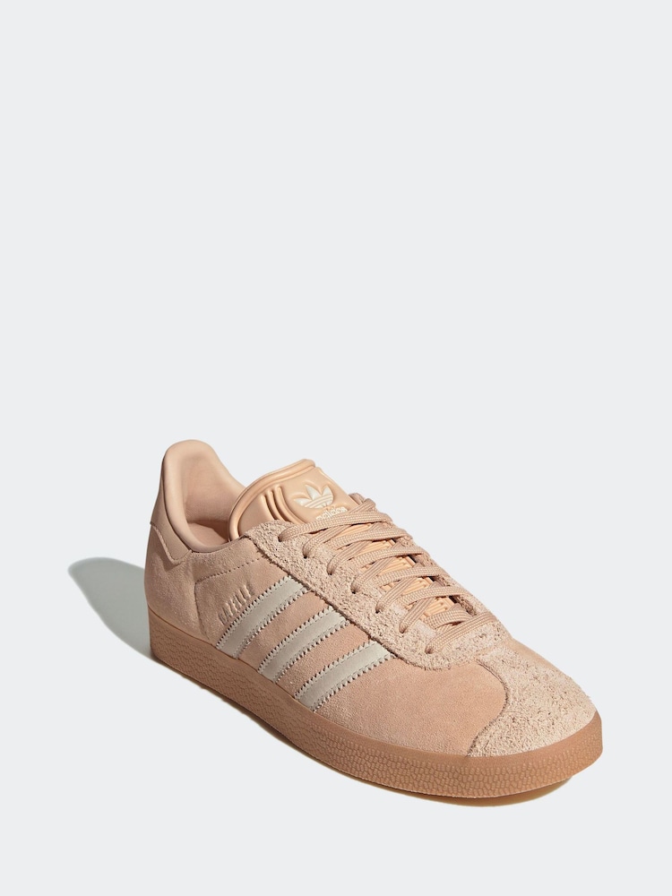 adidas gazelle silver green womens Shop Beige Womens Gazelle Bold Lace Up Sneakers – Shoebacca main image 0
