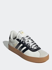 adidas White VL Court  Trainers - Image 1 of 9