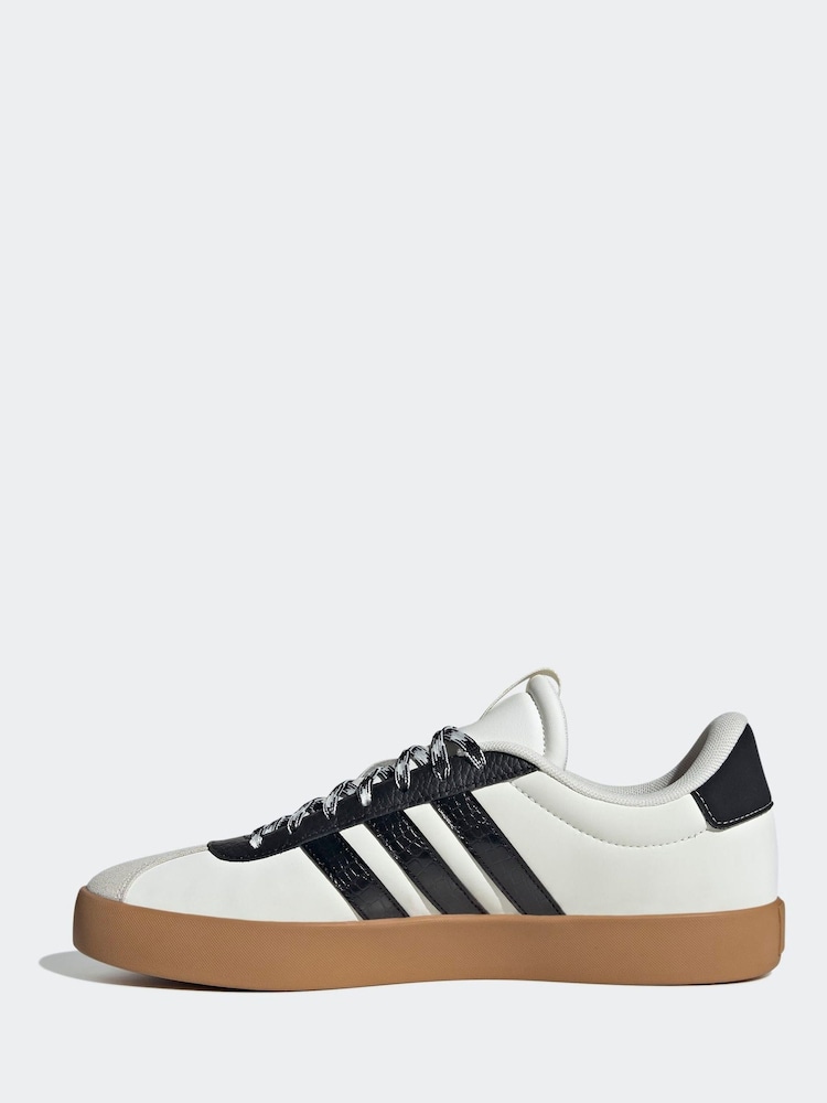 adidas White VL Court  Trainers - Image 2 of 9