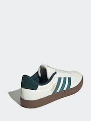 adidas White/Green VL Court Trainers - Image 4 of 9