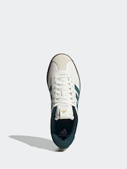 adidas White/Green VL Court Trainers - Image 6 of 9