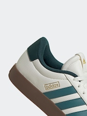 adidas White/Green VL Court Trainers - Image 8 of 9
