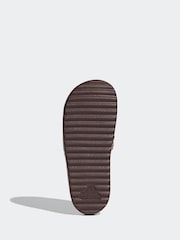 adidas Brown Adilette Sandals - Image 7 of 9