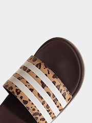adidas Brown Adilette Sandals - Image 8 of 9