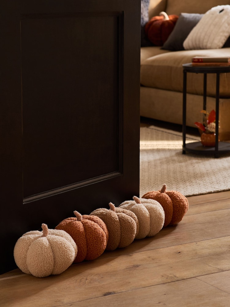 Neutral Borg 3D Pumpkin Draught Excluder - Image 1 of 4 Neutral Borg 3D Pumpkin Draught Excluder - Image 1 of 4