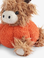 Orange Pumpkin Hamish The Highland Cow Doorstop - Image 5 of 5