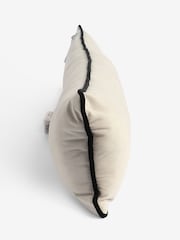 Oatmeal Matte Velvet Piped Draught Excluder - Image 5 of 6