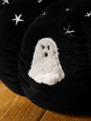 White Embroidered Ghost Pumpkin Doorstop - Image 2 of 3