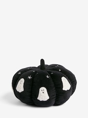 White Halloween Ghost Embroidered Pumpkin Doorstop - Image 3 of 5