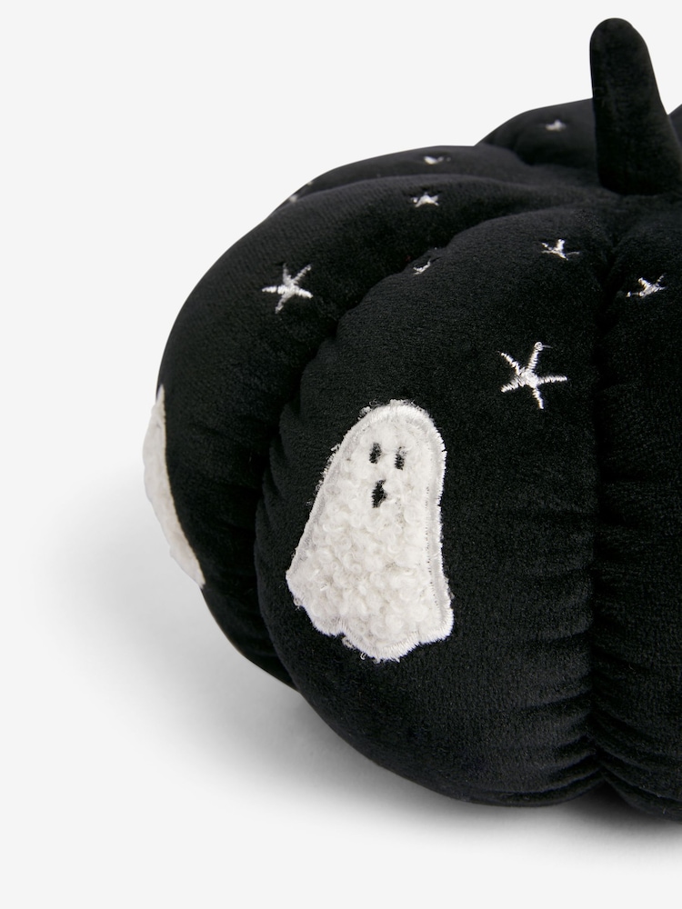 White Halloween Ghost Embroidered Pumpkin Doorstop - Image 5 of 5