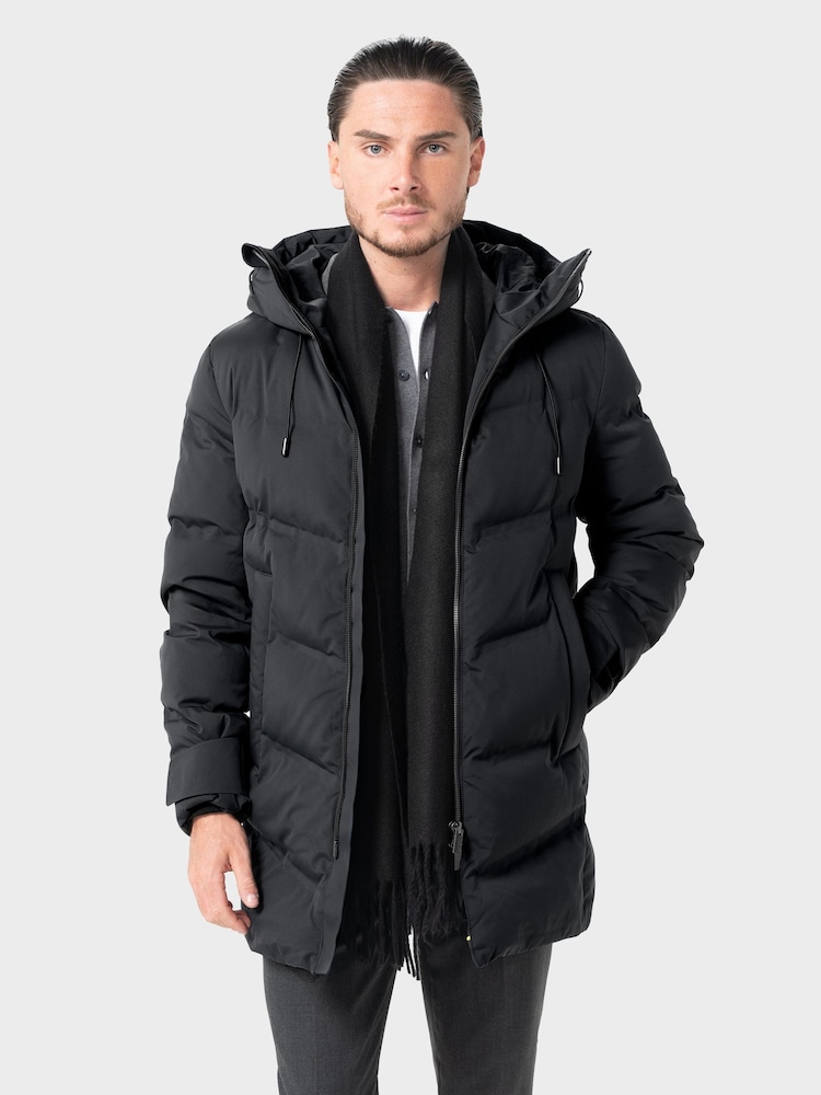 Cavani Black Delray Long Puffer Coat - Image 1 of 6 Cavani Black Delray Long Puffer Coat - Image 1 of 6
