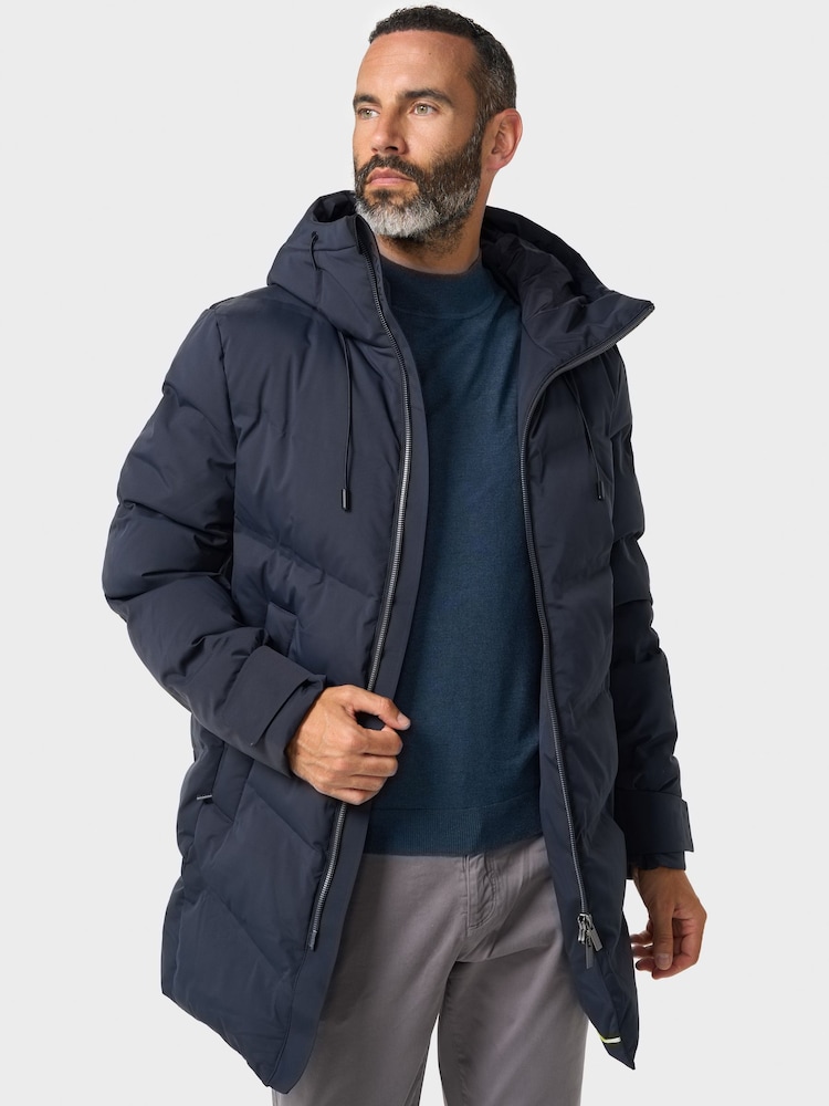 Cavani Blue Delray Long Puffer Coat - Image 1 of 7 Cavani Blue Delray Long Puffer Coat - Image 1 of 7