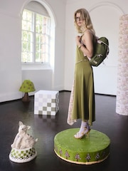 Cath Kidston Khaki Green Utility Backpack - Image 4 of 7