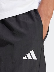 adidas Black Small Essential Logo Woven Open Hem Joggers - Image 5 of 6