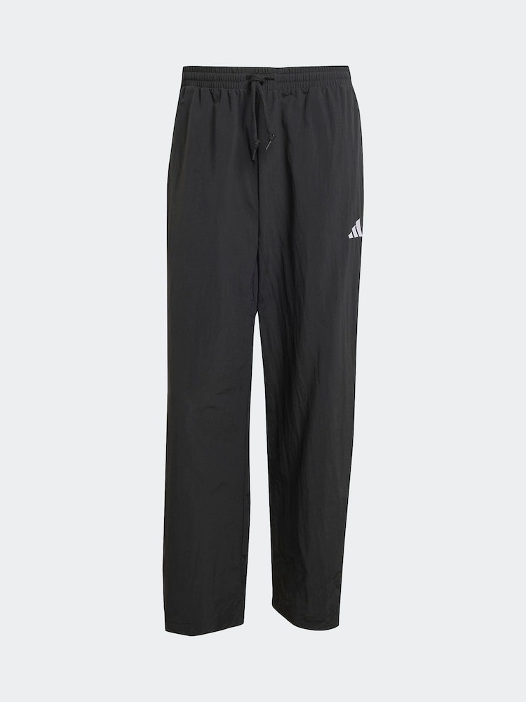 adidas Black Small Essential Logo Woven Open Hem Joggers - Image 6 of 6