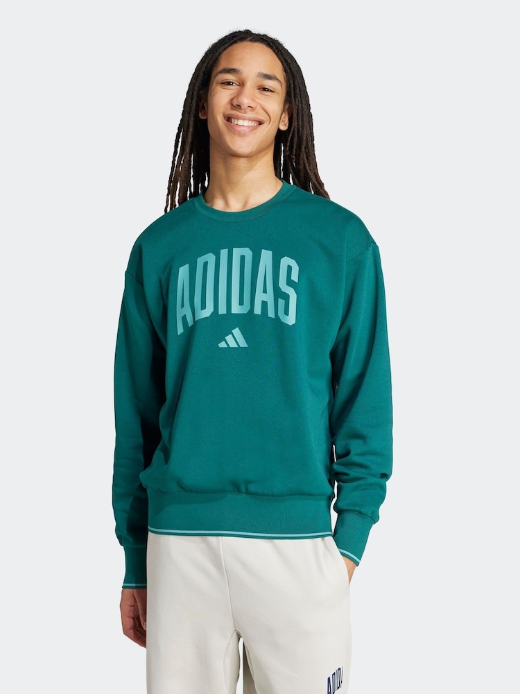 adidas Green Collegiate Sweatshirt - Image 1 of 6 adidas Green Collegiate Sweatshirt - Image 1 of 6