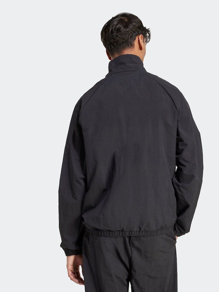 adidas Black Small Essential Logo Windbreaker Jacket - Image 2 of 6