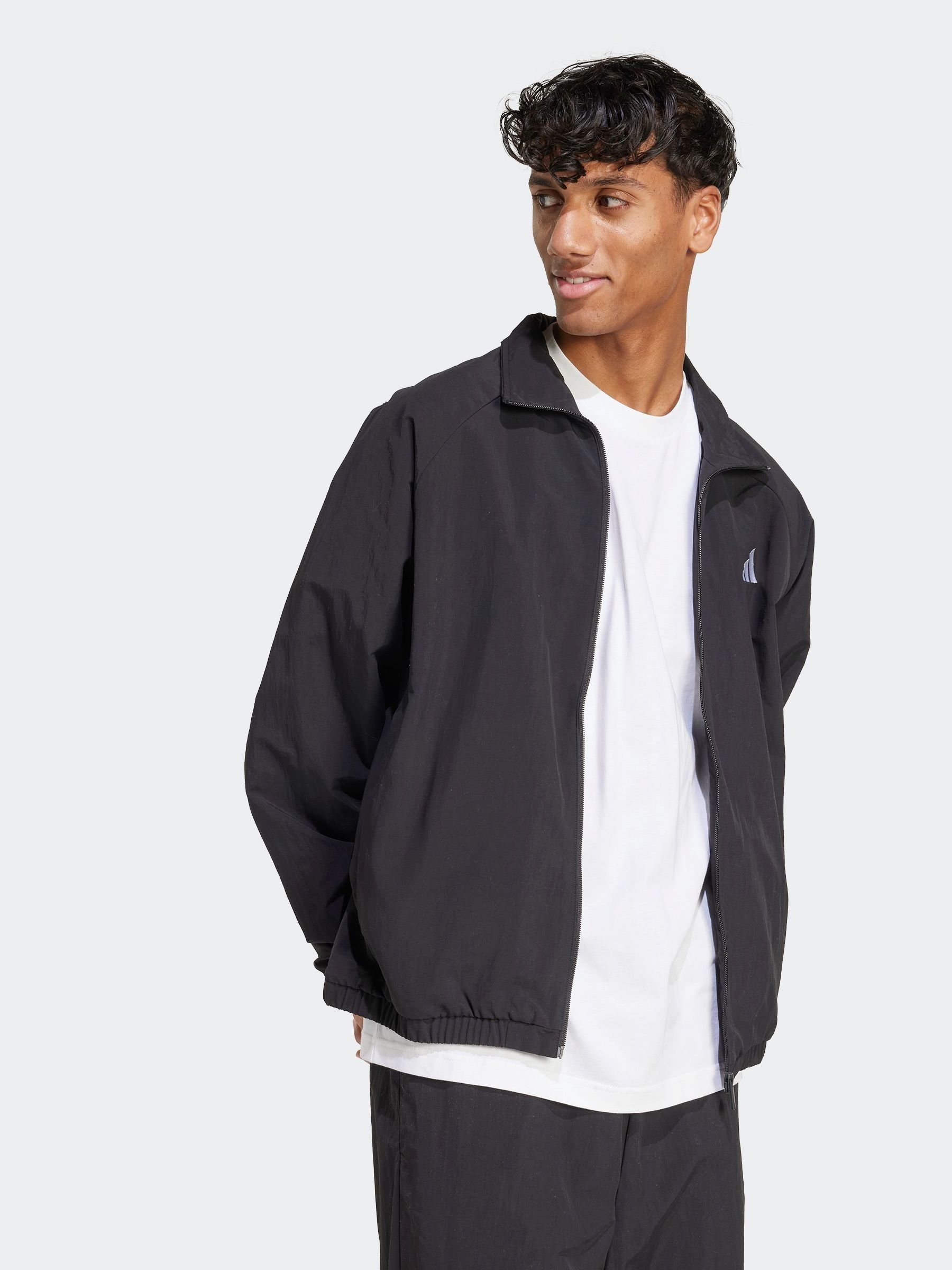 Buy adidas Black Small Essential Logo Windbreaker Jacket from Next USA