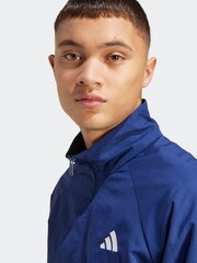 adidas Blue Small Essential Logo Windbreaker Jacket - Image 4 of 6
