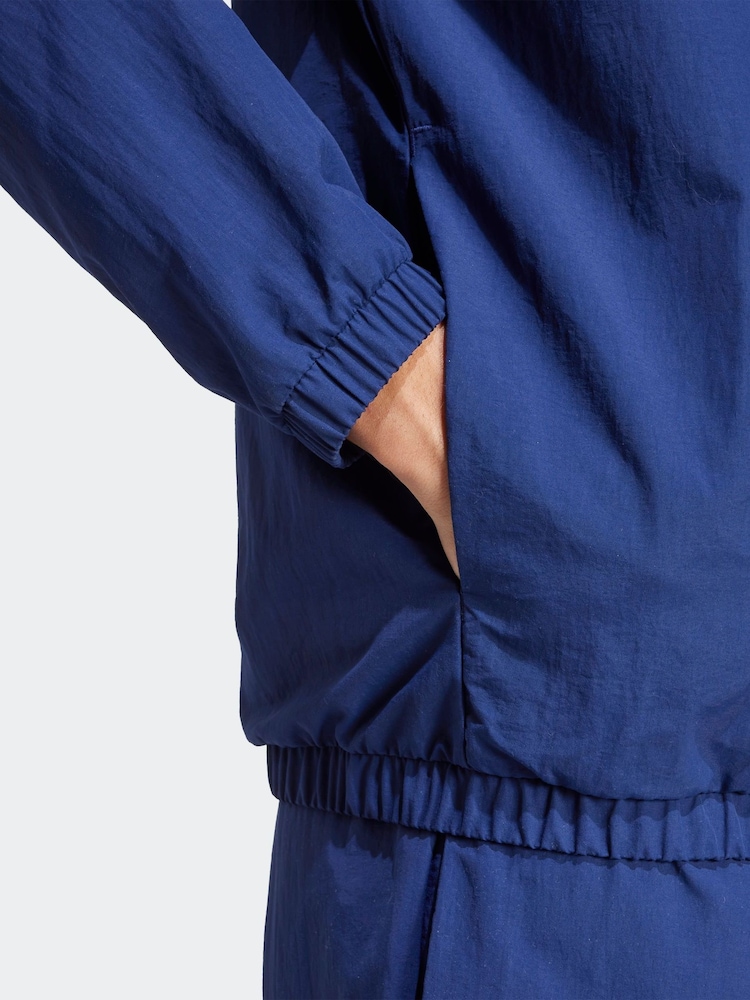 adidas Blue Small Essential Logo Windbreaker Jacket - Image 3 of 3