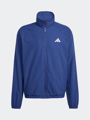 adidas Blue Small Essential Logo Windbreaker Jacket - Image 6 of 6