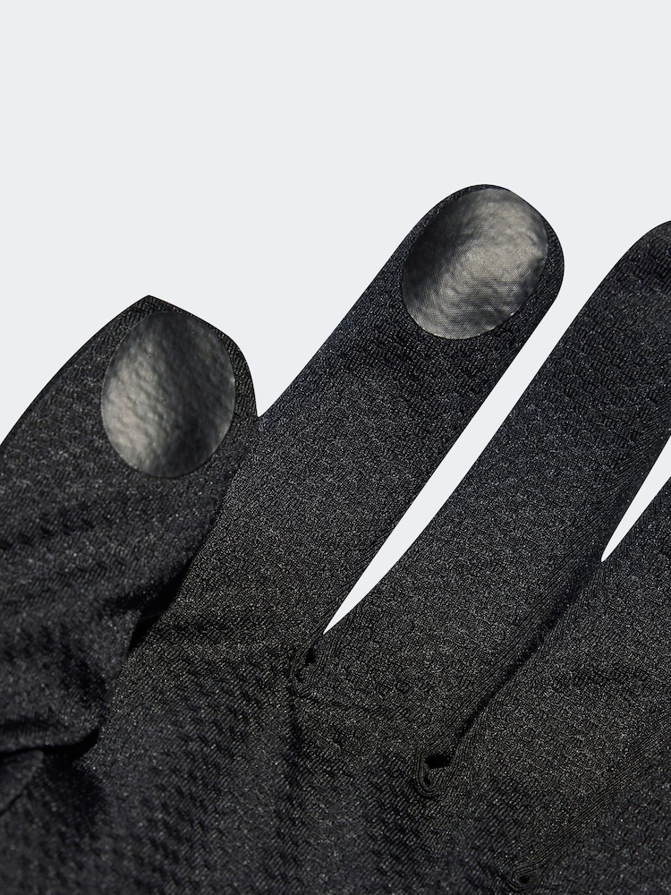 adidas Black Run Gloves Conv - Image 4 of 4 adidas Black Run Gloves Conv - Image 4 of 4
