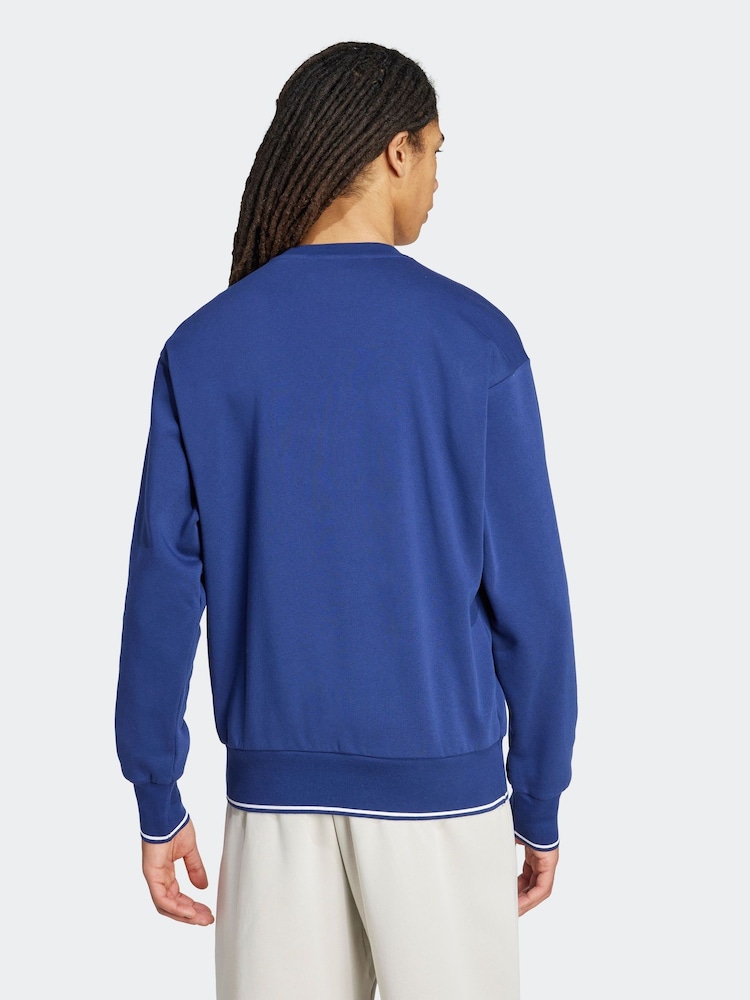 adidas Blue Collegiate Sweatshirt - Image 2 of 6