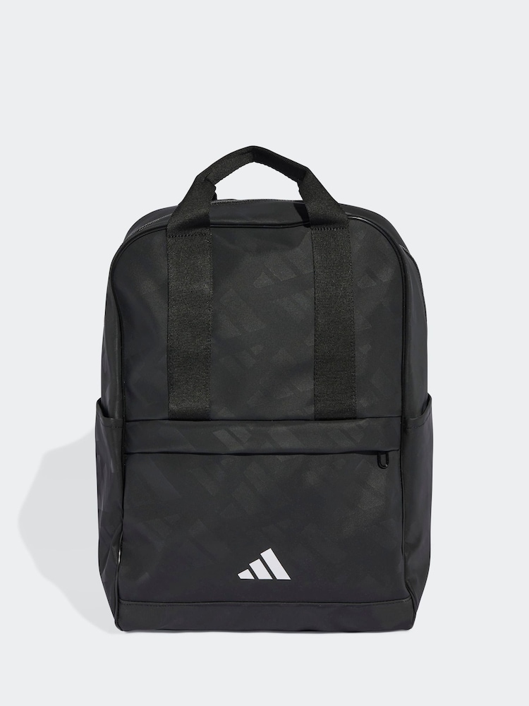 adidas Black Monogram Backpack - Image 1 of 7