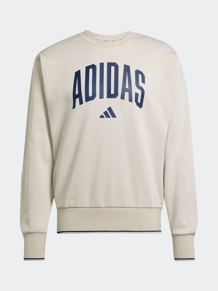 adidas Grey Collegiate Sweatshirt - Image 1 of 1