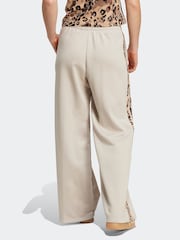adidas Grey Animal Print 3-StripesOpen Hem Joggers - Image 2 of 6