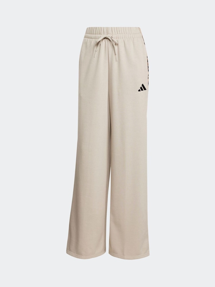 adidas Grey Animal Print 3-StripesOpen Hem Joggers - Image 6 of 6