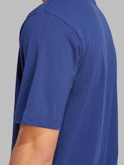 adidas Blue Collegiate Lineage Graphic Print 100% Cotton T-Shirt - Image 5 of 6