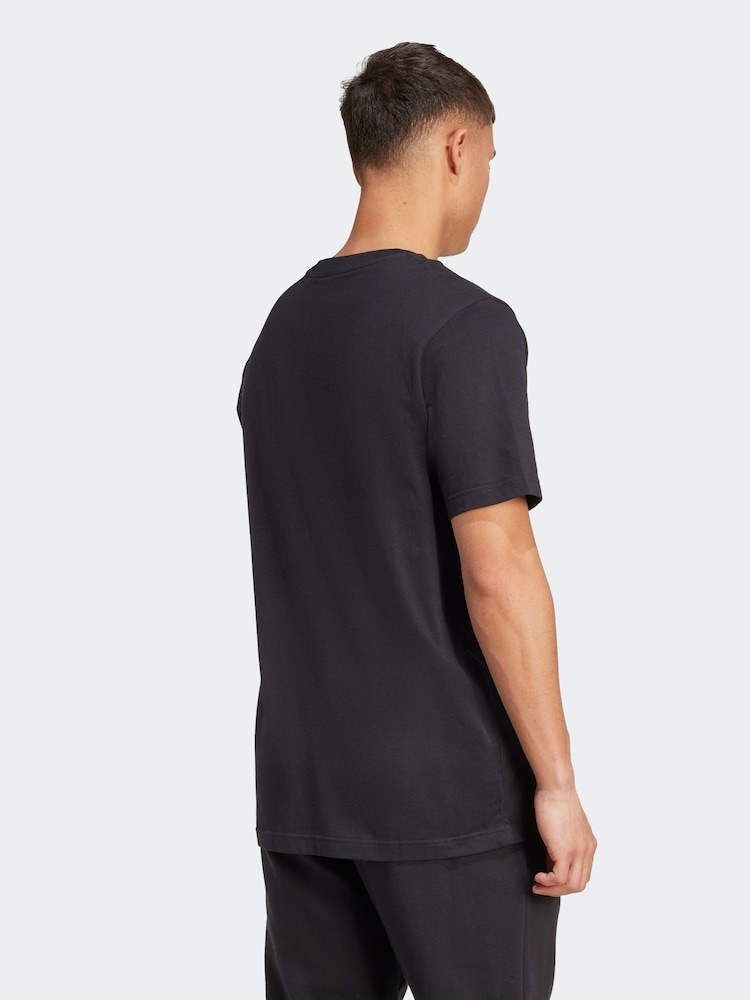 adidas Black Camo Logo Graphic Print 100% Cotton T-Shirt - Image 2 of 6