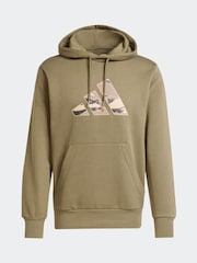 adidas Green adidas Camo Graphic Print Hoodie - Image 1 of 1