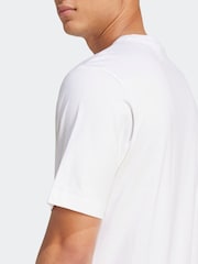 Branco - Camiseta adidas Collegiate Lineage com estampa gráfica 100% algodão - Imagem 5 de 6