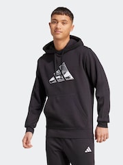 adidas Black adidas Camo Graphic Print Hoodie - Image 1 of 5
