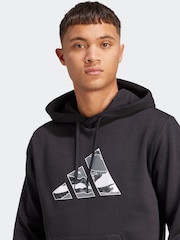 adidas Black adidas Camo Graphic Print Hoodie - Image 4 of 5