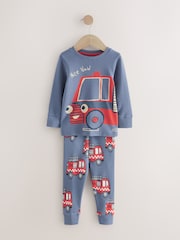 Red/Blue Emergency Vehicle Snuggle Pyjamas 3 Pack (9mths-10yrs) - Image 2 of 7