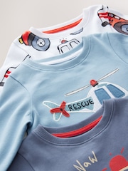 Red/Blue Emergency Vehicle Snuggle Pyjamas 3 Pack (9mths-10yrs) - Image 6 of 7