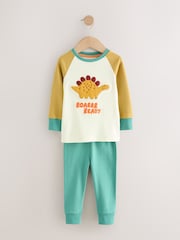 Multi Dino 3 Pack Snuggle Pyjamas (9mths-10yrs) - Image 2 of 9